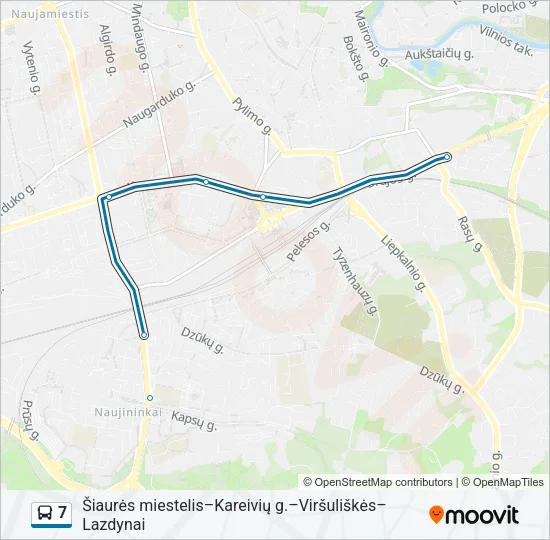7 Bus Line Map