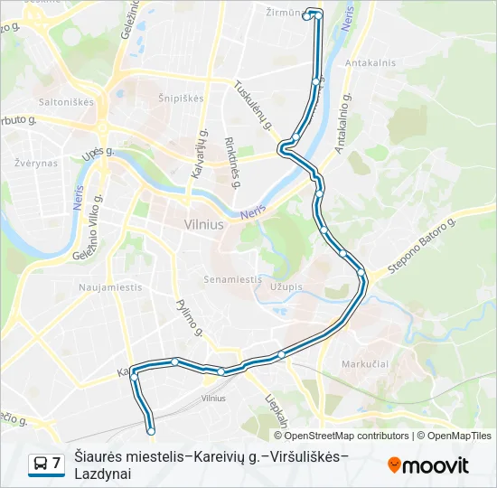 7 Bus Line Map