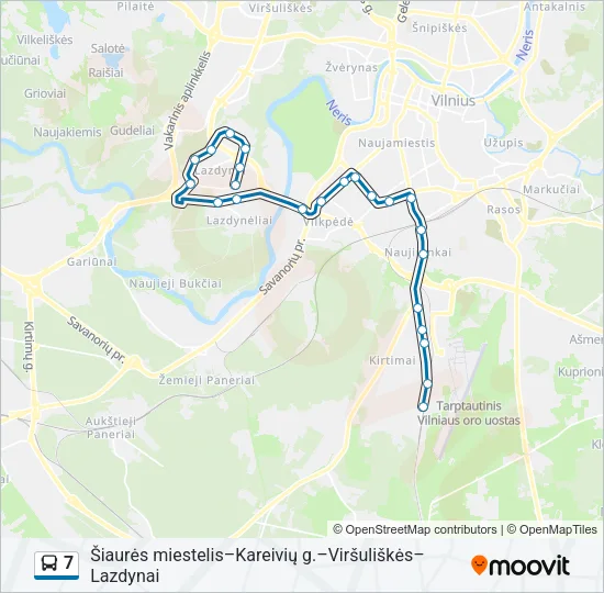 7 Bus Line Map