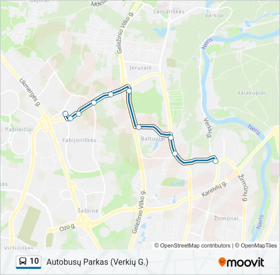10 Bus Line Map