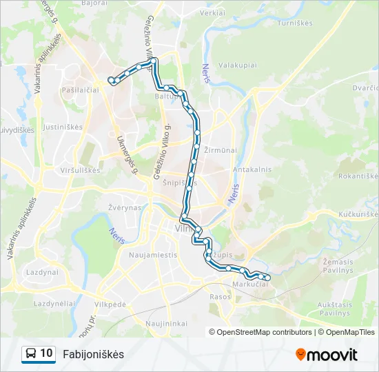 10 Bus Line Map