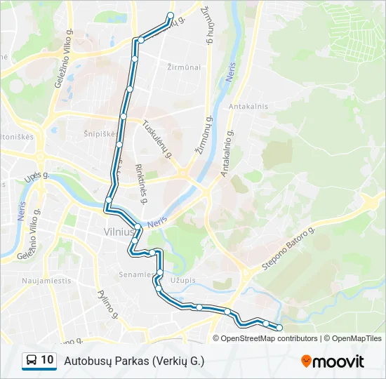 10 Bus Line Map