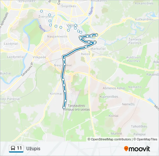 11 Bus Line Map