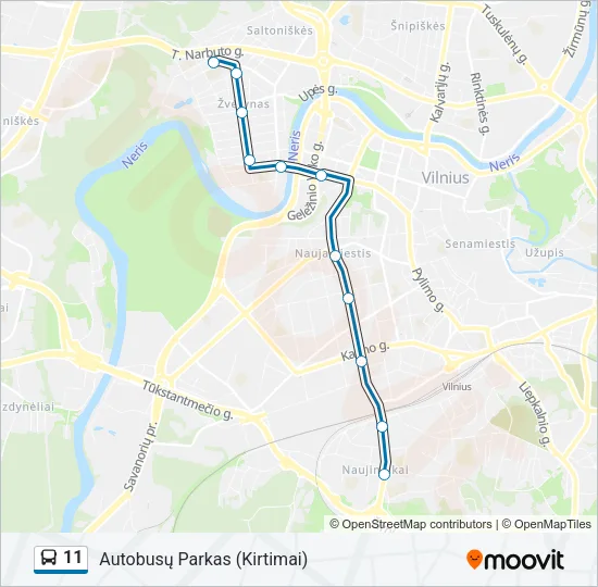 11 Bus Line Map