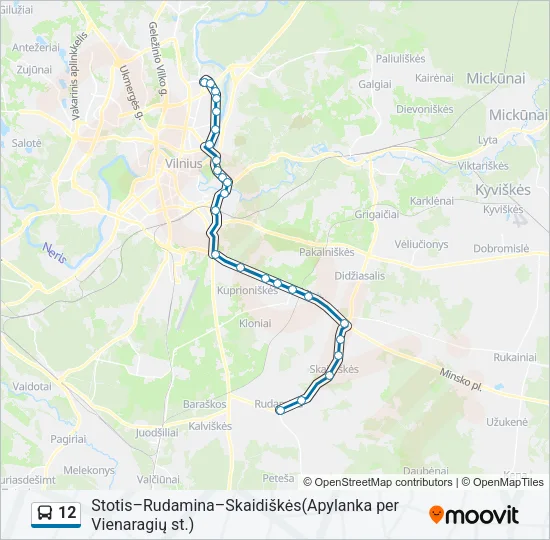 12 Bus Line Map