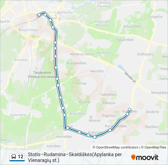 12 Bus Line Map