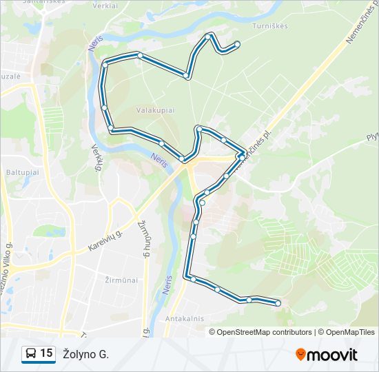 Автобус 15: карта маршрута