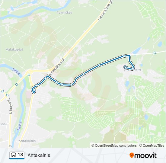 Автобус 18: карта маршрута