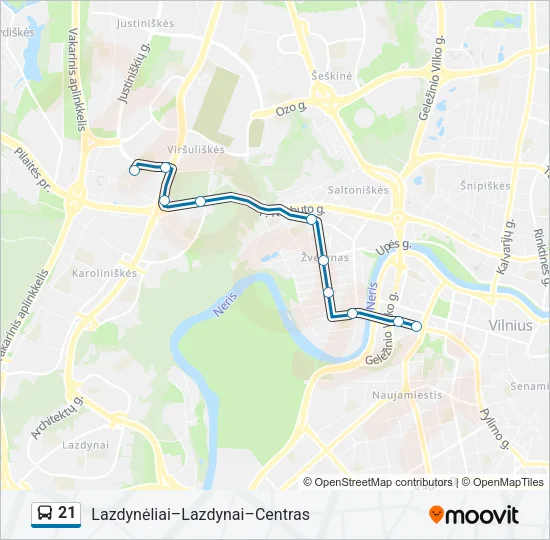 21 Bus Line Map