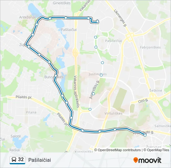 32 Bus Line Map