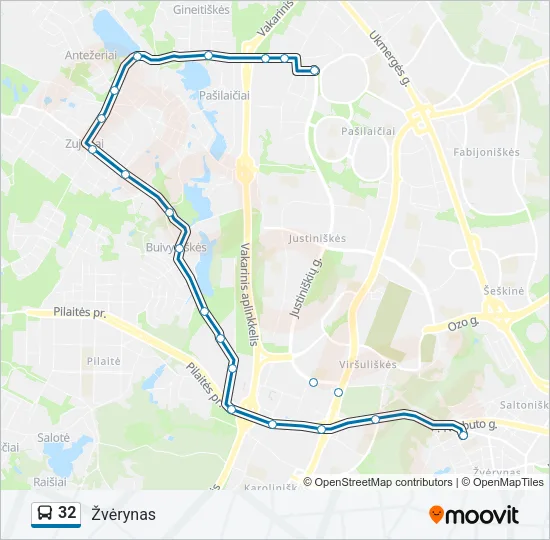 32 Bus Line Map