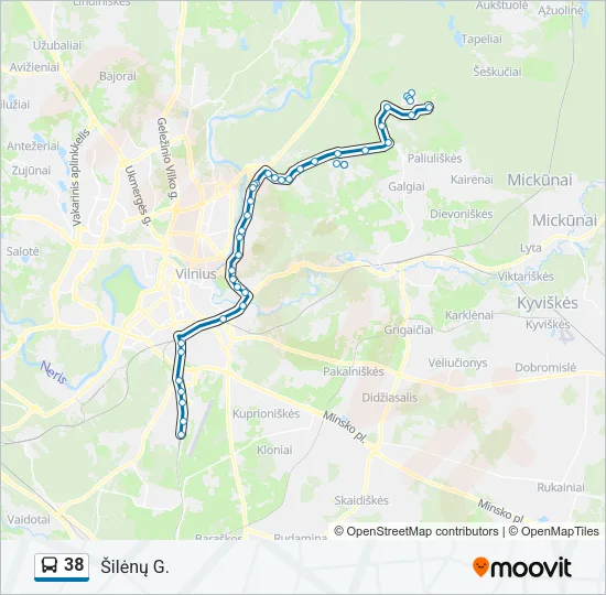 38 Bus Line Map