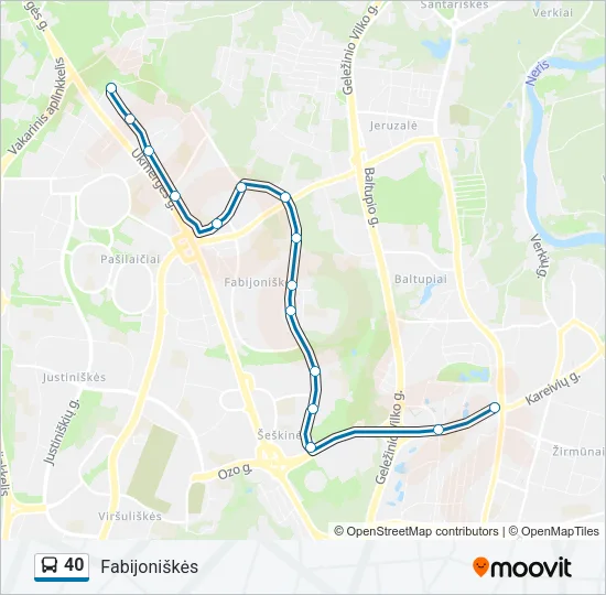 40 Bus Line Map