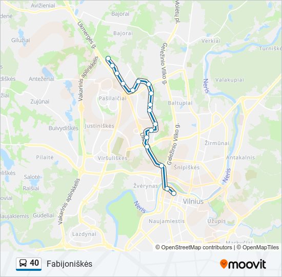 40 bus Line Map