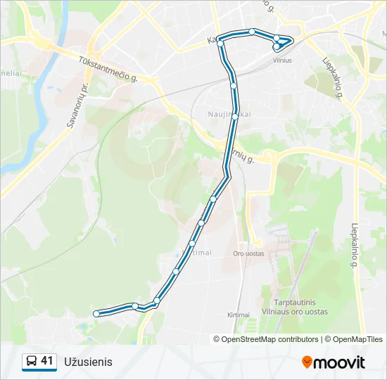 41 Bus Line Map