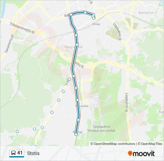 41 Bus Line Map