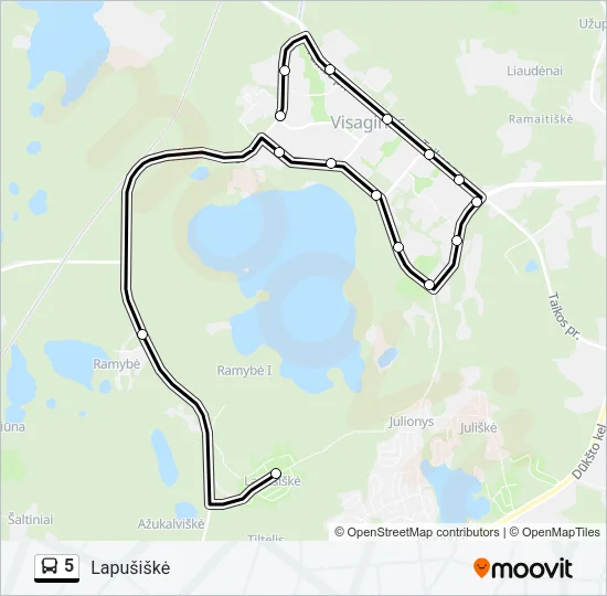 5 Bus Line Map