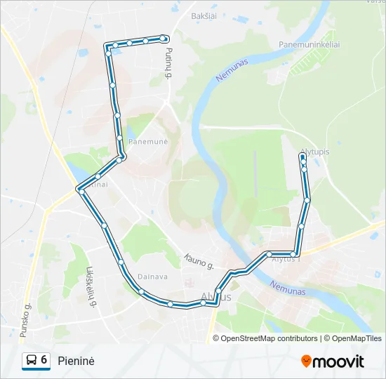 6 Bus Line Map