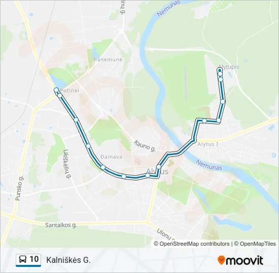 10 Bus Line Map