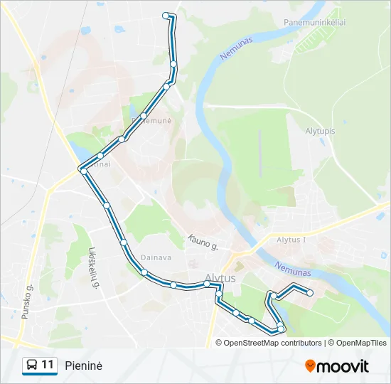 11 Bus Line Map