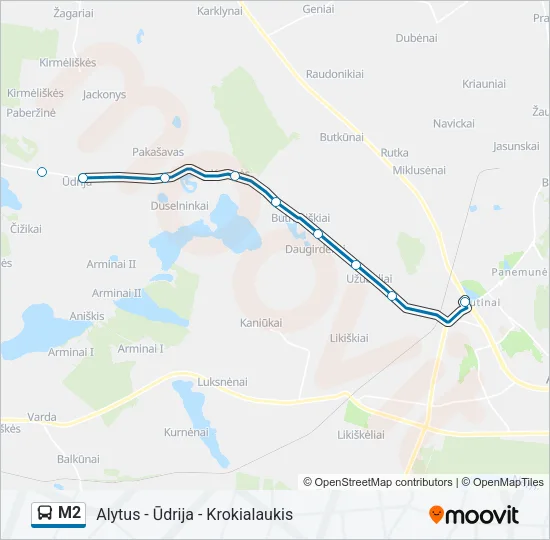 M2 Bus Line Map