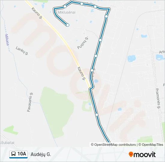 10A Bus Line Map