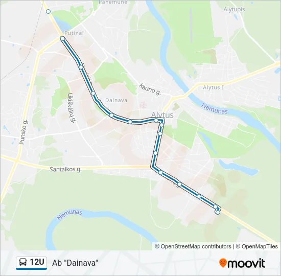 12U Bus Line Map