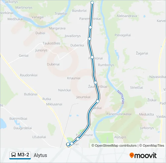 M3-2 Bus Line Map