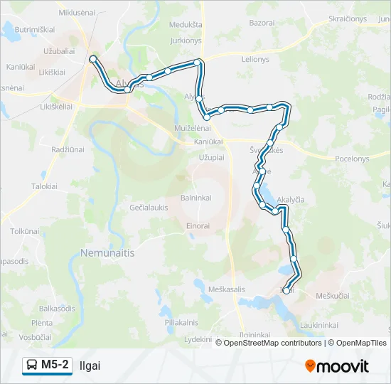 M5-2 Bus Line Map