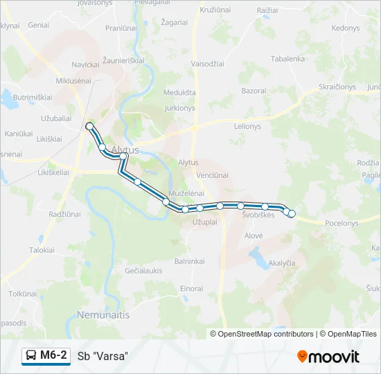 M6-2 Bus Line Map