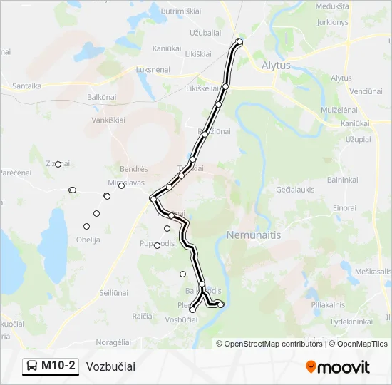 M102 Route: Schedules, Stops & Maps - Vozbučiai (Updated)