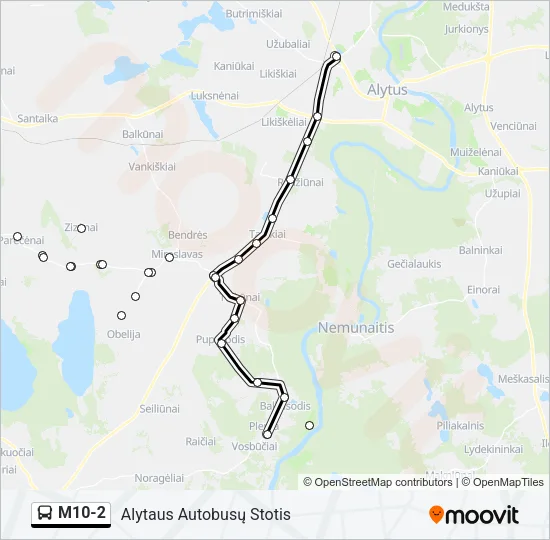M10-2 Bus Line Map