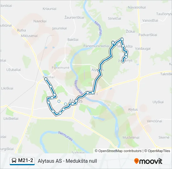 M21-2 Bus Line Map