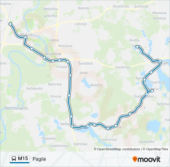 M15 Bus Line Map