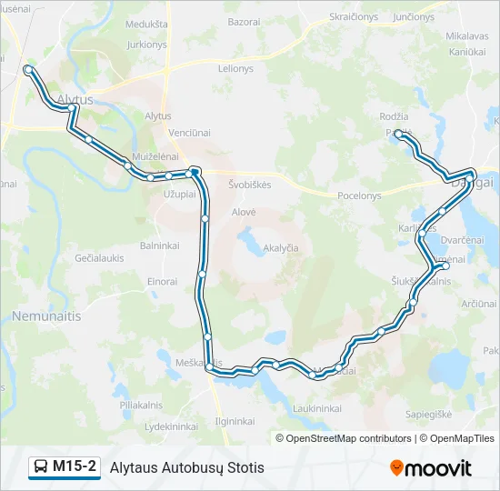 M15-2 Bus Line Map