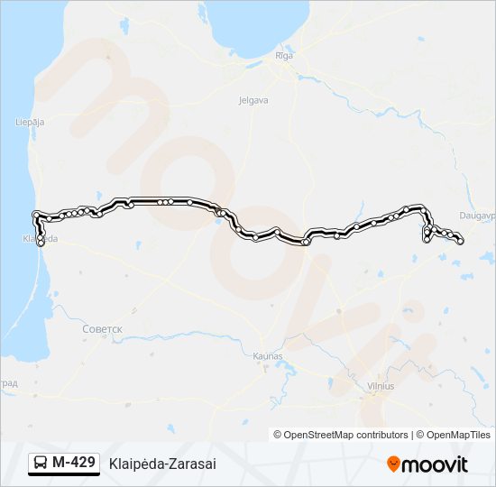 Автобус M-429: карта маршрута