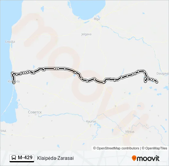 M-429 Bus Line Map