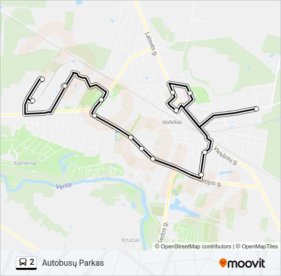 Автобус 2: карта маршрута