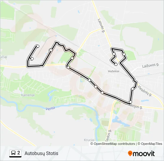 2 Bus Line Map