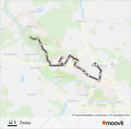 2 Bus Line Map