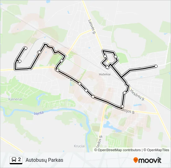 2 Bus Line Map