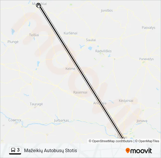 3 Bus Line Map