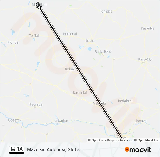 1A Bus Line Map