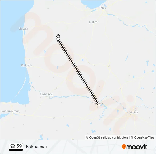 59 Bus Line Map