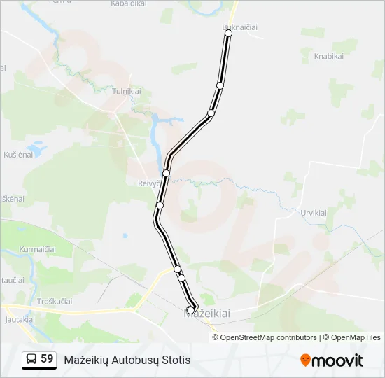 59 Bus Line Map