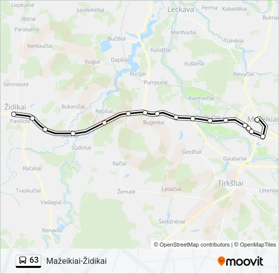 63 Bus Line Map