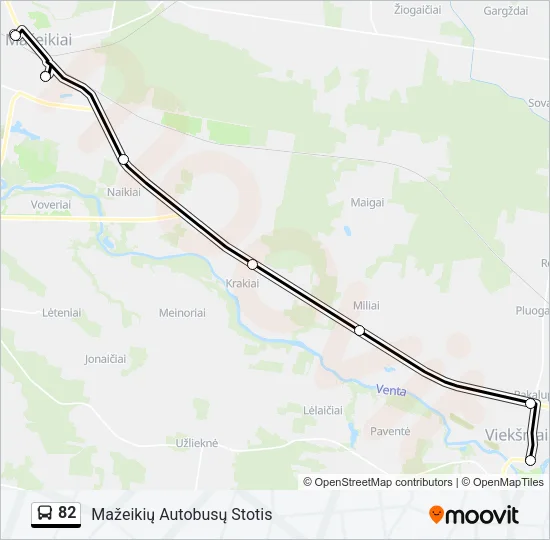 82 Bus Line Map