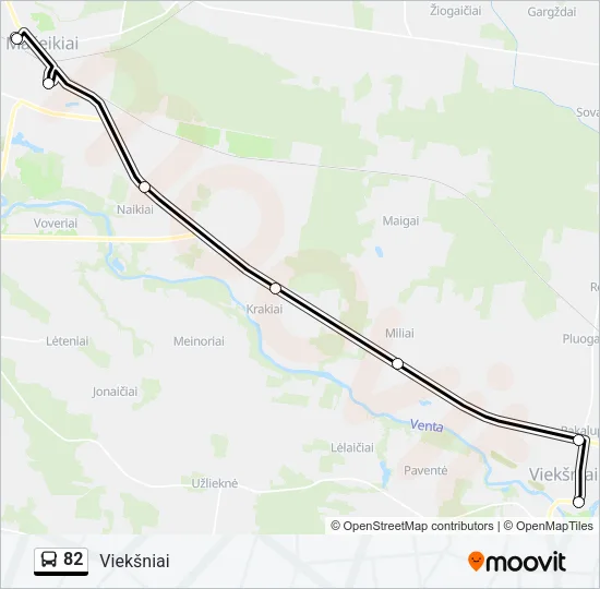 82 Bus Line Map
