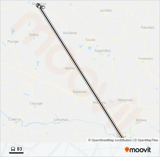 83 Bus Line Map