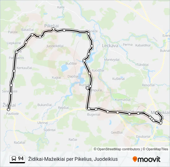 94 Bus Line Map